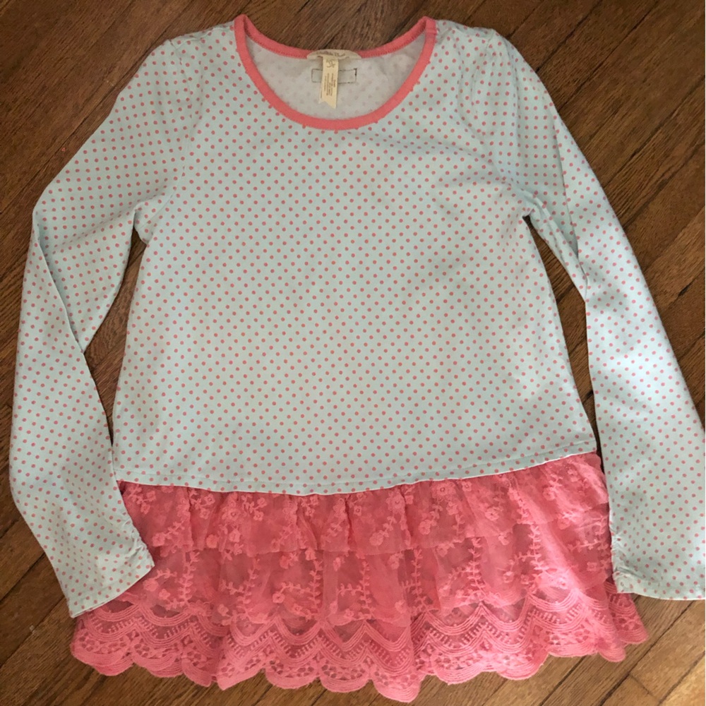 Matilda Jane long sleeve top size 13 layered lace